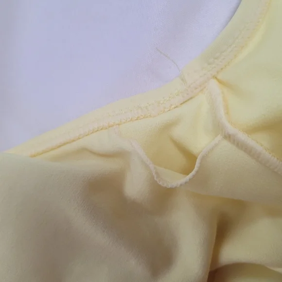 OP Ocean Pacific Cutout One Piece Swimsuit Size L Yellow Pink - Picture 7 of 11